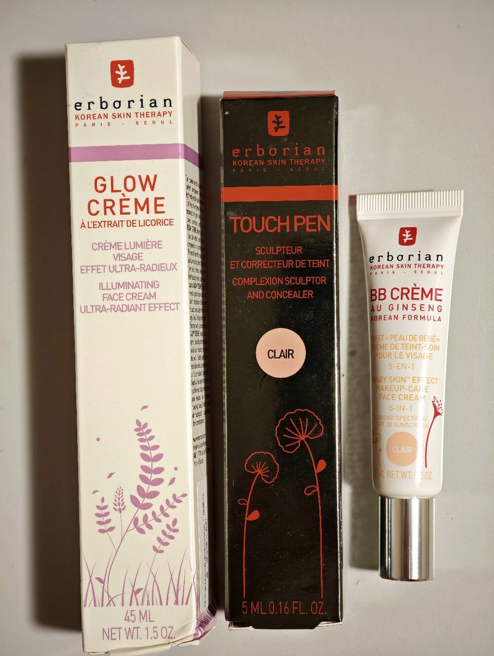 Set Erborian Glow Crème, BB Cream & Touch Pen Set (Clair)